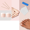 LIARTY 280pcs French Tip Toenails Short Square False Toe nails Glossy Press on Toe Nails 14 Different Size Full Cover Na