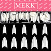 Short Stiletto Nail Tips Natural Nail Tips Half Cover MEKK 600PCS Acrylic False Nail Tips Fake Nail Tips for Nail Salons