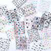 Valuu 50 Sheets Selfadhesive 3D Nail Stickers Black White Colorful Flower Nail Decals For Girl Children Kids Fingernails