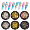 WEILUSI Gold Metal Nail Art Studs 3D Mixed Shapes Gold Sliver Rose Gold Nail Rivets Charms Star Moon Design Alloy Kit fo