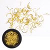 WEILUSI Gold Metal Nail Art Studs 3D Mixed Shapes Gold Sliver Rose Gold Nail Rivets Charms Star Moon Design Alloy Kit fo