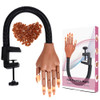 Practice Hand for Acrylic Nails Professional Nail Practice Hand for Training Adjustable False Fake Mannequin Hand with 1