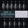Gelike EC Soft Gel Nail Tips Kit for Soak Off Nail Extensions Full Cover Coffin Shaped PreBuff PMMA Resin Clear UltraThi