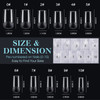 Gelike EC Soft Gel Full Cover Nail Tips Kit for Soak Off Nail Extensions 552 Pcs Clear Medium Square Gelly Tips PreBuff