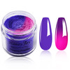 28gBox Purple and White Temperature Color Change with Shine Glitter Dip Powder Nails Dipping Nails Longlasting Nails No