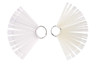 100 Tips White and Transparent Plastic Polish Board Nail Art Display Practice Sticks Wheel with Metal Split Ring Holder