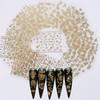 NAIL ANGEL 24 Sheets Nail Art Adhesive Gold Color Sticker Sheets Moon Star Universal Flower Shapes Sticker Sheets Nail A