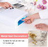 Metal Nail Decoration 2 Colors 100pcsBag Metal Bees 3D Nail Decoration Metal Stick Gold Silver Nail Decals Manicure Gold
