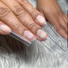 YIMART 500pcs XL Fake Nails Premium Square Clear Tips Nail Art C Tips French Acrylic Long C Curve False Nails for Gel Po