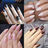 Yimart 500pcspack Stiletto False Nails Clear False Nails Oval Stiletto Sharp Full Nail tips Acrylic UV Gel Full Cover Na