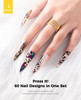 BURANO Nail Art Foil Glue Gel 15ML 2 Bottles with 60PCS Foils Sticker Nails Designer Adhesive Transfer Art UV LED Lamp R