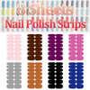 SILPECWEE 8 Sheets Nail Polish Strips Solid Color Nail Wraps Adhesive Nail Polish Stickers for Women Stick on Nails Gel