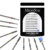 MelodySusie 10pcs Nail Drill Bits Set 332 Inch Diamond Cuticle Nail Bits Kit for Nail Drill EFile Manicure Pedicure Remo