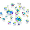 DONGZHOU 100pcs Mix Shape Crystal AB Nail Art Rhinestone Gems Point Back Fancy Stone Sew On Rhinestone Loose Crystal Sew
