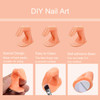 20 Pieces Practice Manicure Fingers with False Nails Training Fingers for Acrylic Gel Nail Art Hand Nail Art Training Di