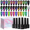 SUPWEE Cat Eye Gel Nail Polish with Magnet 9D Galaxy Cateye Manicure Soak Off UV DIY Salon Home Gift 12 Colors 7ml024fl