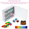 JIASHENG Nail Polish Organizer Case for 48 Bottles Gel Nail Polish Storage Holder Double Side Adjustable Space Divider f