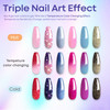 MODELONES Mood Gel Nail Polish Set Temperature Color Changing Gel Colors Collection Red Blue Glitter Gel Polish Soak Off