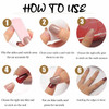 DANMANR Long Press on Nails Square French Fake Nails Full Cover Nude Acrylic False Nails for Women and Girls 24PCS Frenc