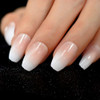 CoolNail Pink Nude White Ombre French Ballerina Coffin False Nails Gradient Natural Manicure Press on Fake Nails Tips Da