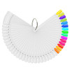 JASSINS 100 Pcs Clear Fanshaped False Nail Swatch Sticks Nail Polish Practice Display Art Tips Nail Sample Sticks With M