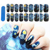 3D Van Goghs Starry Night Fullnail Stickers Full Nail Starry Sky Art Gel Nail Polish Sticker Decals Shimmery Glittery Lo