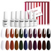 Vishine FallWinter Gel Nail Polish Kit 11 Colors Classic Series with Matt Top Coat 8ml Each Manicure Gift Set