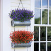 ArtBloom 8 Bundles Outdoor Artificial Lavender Fake Flowers UV Resistant Shrubs Faux Plastic Greenery for Indoor Outside