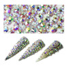 Minejin Nail Art Rhinestones AB Color Flat Back Charms Crystals Stones Super Shiny Cellphones Decorations Gems SS6 1440