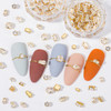120Pcs Metal Nail Art Zircon Charms Gold Silver Sparkling Nail Charms Gems Rhinestones Glass Resin Jewelry Flatback Diam