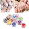 YesLady Nail Art Charms Sequin Heart Shape Glitter Slime Flakes For Nail Face Eye Slime 12 colors