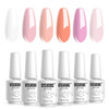 Vishine Gel Nail Polish Kit 6 Colors White Nudes Pink Peach Colors Gel Nail Polish UV Gel Manicure Set Nail Art at All S