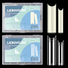 480PCS Extra Long NO C Curve Nail Tips XL 2 Packs Natural and Clear Nail Tips for Acrylic Nails Professional Set 12 Size