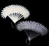 yueton 2 Sets 240 Tips White and Transparent Nail Art Design Plastic Polish Board Display Practice Sticks Wheel with Met