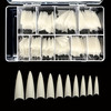 VIVACE Natural Long Stiletto 500pcs Artificial Fake Gel Nail Tips10 Sizes 28510 For Nail Salon
