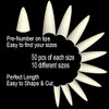 BeYou Natural Long Stiletto 500pcs Artificial Fake Nail Tips With Clear Plastic Case10 Sizes 28510 For Nail Salon Nail S