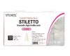 VIVACE Clear Stiletto 500 Acrylic False Fake Gel Nail Tips With Clear Plastic Case 27512 For Nail Salon Nail Shop Clear