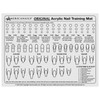 Americanails Acrylic Nail Training Mat Silicone Trainer Sheet for Application Practice Flexible Roll Up Pad Template for