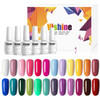 Vishine Gel Nail Polish 24 Colors Set Soak Off Gel Nail Polish Kit Nail Art Manicure Pedicure New Starter Pretty Color C