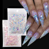 Nail Art Glitter Sequins Irregular Fragments Cellophane Illusion Fragments Polarized Powder Nail Glitter Holographic Des
