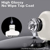 Vishine Top Coat 15ML No Wipe Top Coat Gel Nail Polish High Gloss Shine Finish Long Lasting Home DIY Professional Manicu