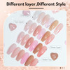 FZANEST Gel Nail Polish Jelly Nude SetSheer Natural Milky Pink 6 Colors Gel Polish Nail Kit Soak Off LED UV Varnish Nail