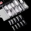 Beuniar Nail Extension Form Tips Clear 100pcs Poly Gel Acrylic Nails Mold Artificial Dual Forms System UV Gel DIY Polish