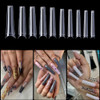 MEILINDS Long Fold Seamless XXL Max Nail French Nail Tips False Nails Half Cover Fake Press on Nails Artificial Fingerna
