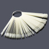 2 Set100 Tips Fanshaped Nail Art Display Sticks Nail Polish Color Sample Sticks Display Polish Board Practice Tool with