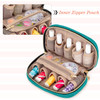 LUXJA Nail Polish Case Holds 10 Bottles 15ml 05 floz Nail Polish Organizer with Zipper Pockets Bag Only Teal