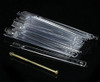 yueton 2 Set Total 100 Tips Transparent Fanshaped Nail Art Tips Display Polish Board Display Practice Sticks Tool with M