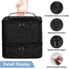CTWWFS PU Leather Nail Polish Organizer and Nail Lamp Case Nail Kit Organizer Holds 30 Bottles 15ml 05 floz and a Nail L