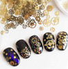 DNHCLL Ultrathin 3D Punk Time Gears Nail Studs Nail Art Decorations Alloy Manicure Decoration12 WheelApprox100 Count