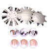 WOKOTO 3pcs Easy French Smile Line Gel Cutter Tool Staniless Steel CShape Manicure Edge Trimmer Diy Plate Module 3 Patte